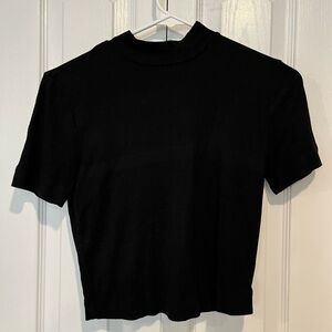 Black Babaton Mock Neck Tee